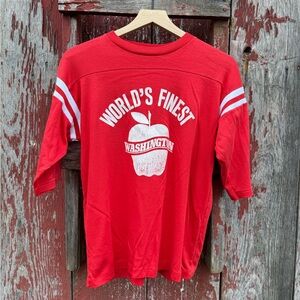 Red Kids Shirt with Graphic Print